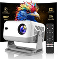 【Compatible with Netflix &Dolby Audio】WellSonic Smart Projector with Wifi and Bluetooth, 400Ansi & Native 1080p Portable Projector, Auto Focus&Support 4k, 180°Rotatable, Moive Proyector