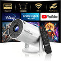 Mini Projector with WiFi and Bluetooth, Portable Movie Projector Support 1080P, Auto Keystone,210° Rotation, Smart Projector Compatible with HDMI Phone for Bedroom